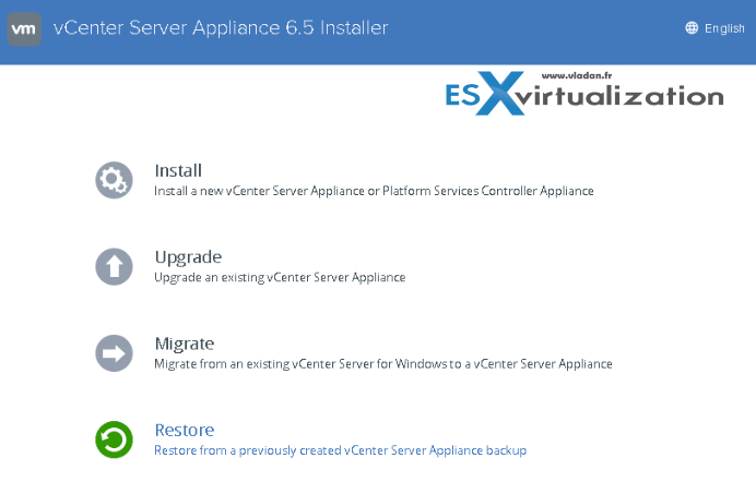 How to backup and restore VCSA 6.5
