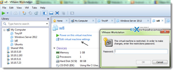 How-To restrict Virtual Machine in VMware Workstation 9