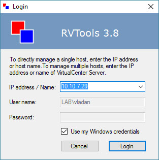 RVTools - Free Utility for VMware Infrastructure
