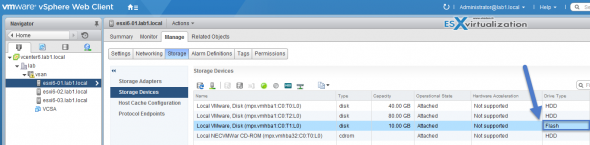 How to tag a disk as SSD in VMware vSAN 6.0