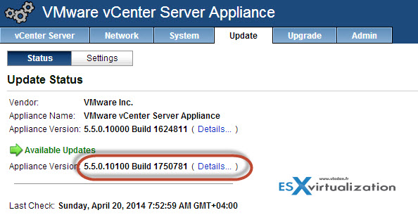 vCenter Server 5.5 U1a released fixing Hearbleed bug