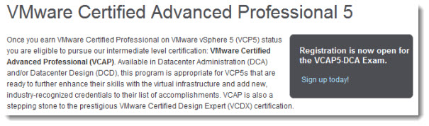 vSphere-5 VCAP5-DCA - See Trainings on VMware Education Page
