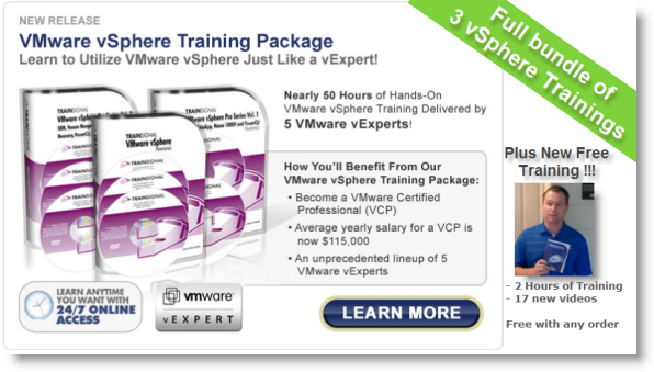 vSphere training package with Free bonus training course !!!