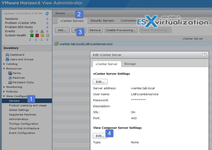 VCP6-DTM Objective 2.1 - Configure Horizon (with View) Composer
