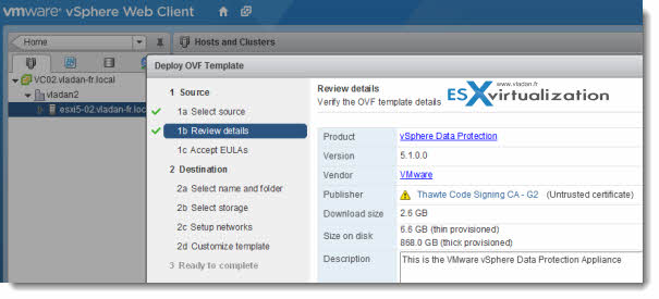 VMware vSphere Data Protection - implementing this Backup solution