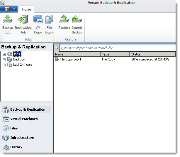 Veeam Backup and Replication 6.1 - The new user interface