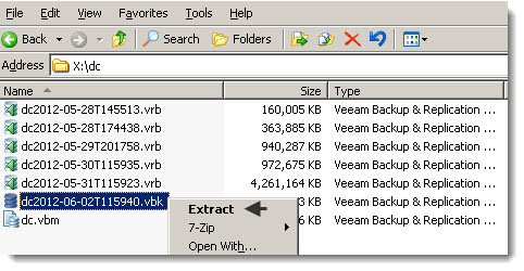 Veeam 6.1 Right Click Integration into Windows Explorer