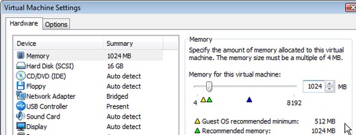 Change the VM's Memory
