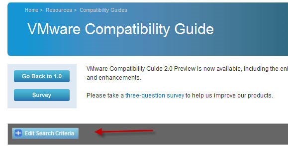 VMware HCL - Hardware compatibility list version 2.0