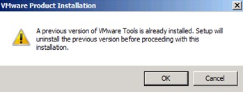 vmware tools error uninstall