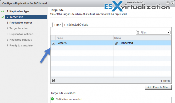 How to configure  vsphere replication with single vcentere server 