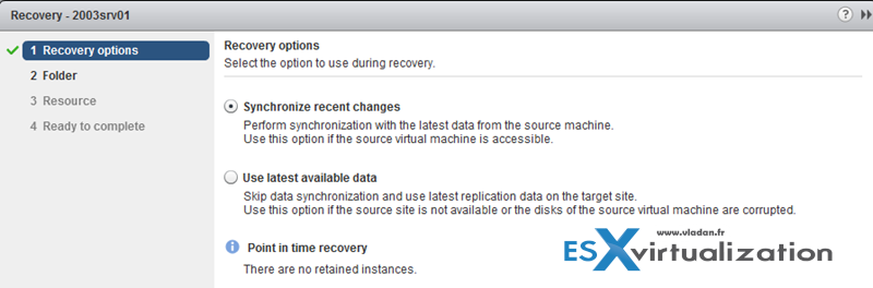vSphere Recovery - How to recover a VM