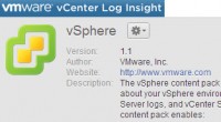 vCenter Log Insight - vSphere content pack