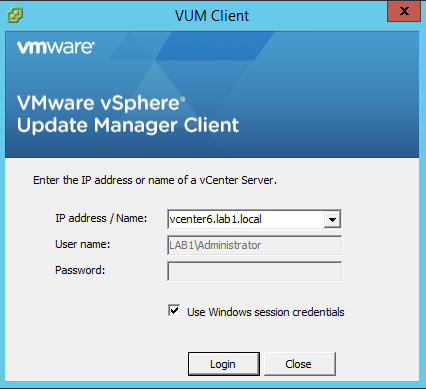 VMware Update Manager Client - v6