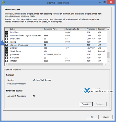How to enable web access for VMware ESXi