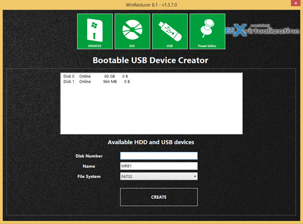 WinReducer can be also installed on USB
