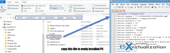 Inventory of Workstation VMs - how to copy