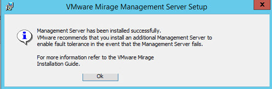 VMware Mirage Install