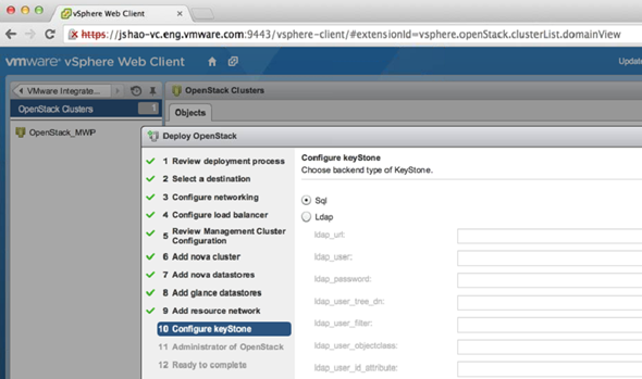 VMware vSphere OpenStack Deployment via OVF