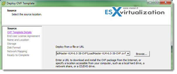 LoadMaster VLM Setup on VMware vSphere 5.1