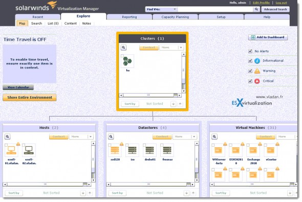 Virtualization Manager - Solarwind - Time Travel off