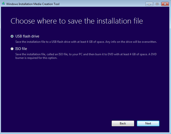 Windows 8.1 creation via official Microsoft Utility