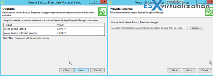 Veeam 9 upgrade steps