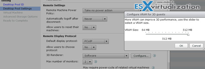 VRAM size for 3D performance options