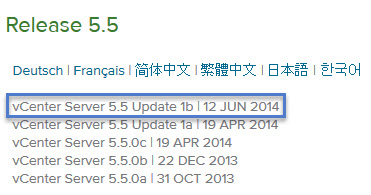 VMware vCenter Server 5.5 U1b