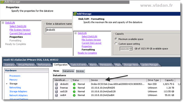 ESXi5 - Configuring iSCSI connection for Drobo Elite