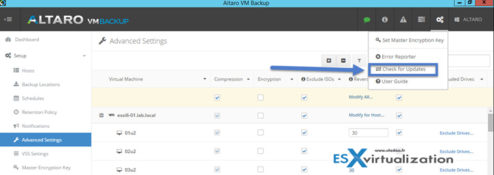 How to update Altaro VM Backup