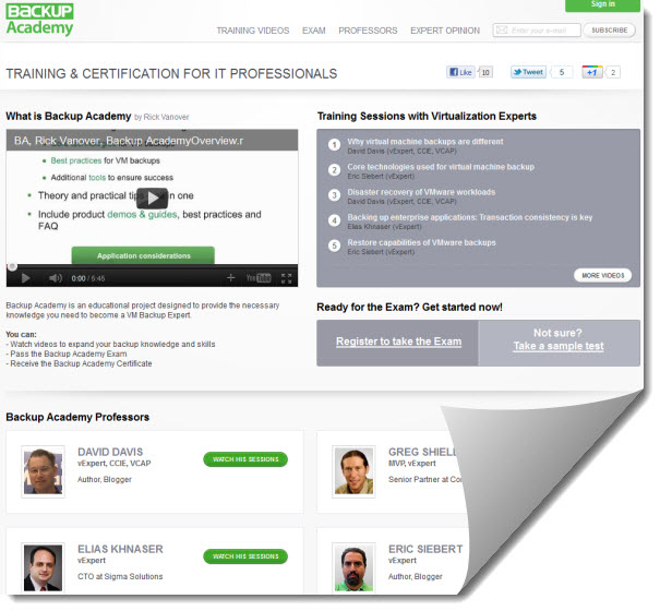 Backup Academy: Free data protection training & certification for virtualization