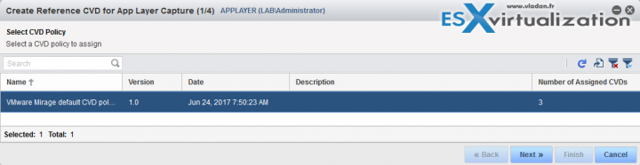 Capture VMware Mirage Application Layer