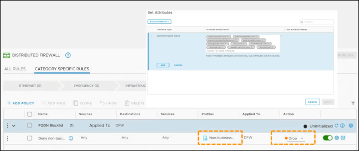 NSX-T Category rules