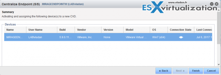 VMware Mirage Centralize endpoint