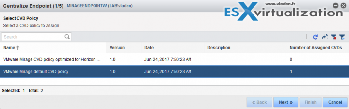 VMware Mirage Centralize endpoint