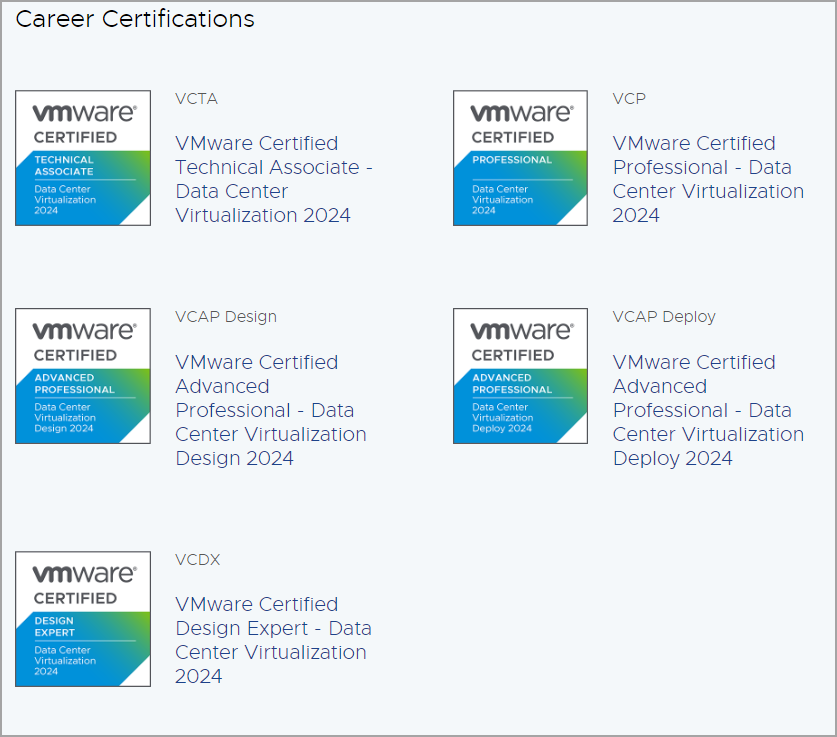 VMware Certification Changes no more mandatory training pre