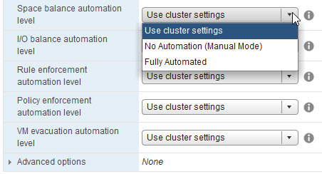 Cluster settings