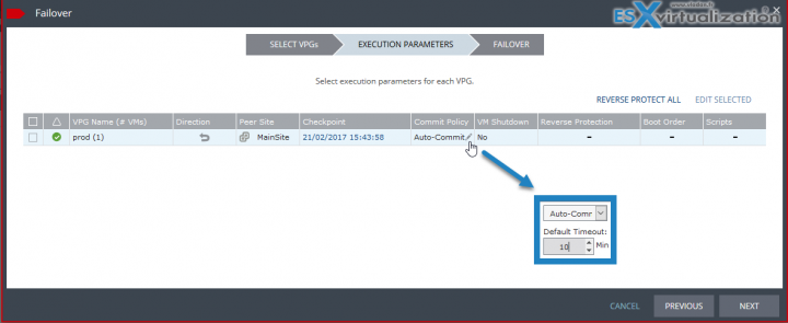 Commit Policy Auto-commit with Default timeout 10 min