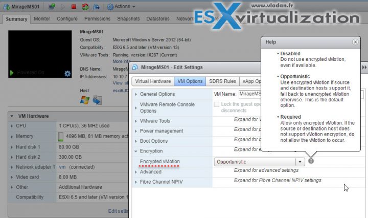 VCP6.5-DCV - Configure Encrypted vMotion