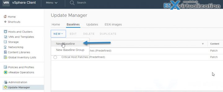 Upgrade ESXi 6.x to 6.7 via VUM