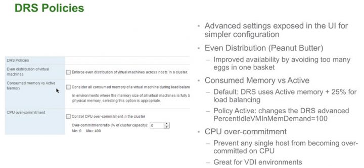 VMware vSphere 6.5 - New DRS Policies