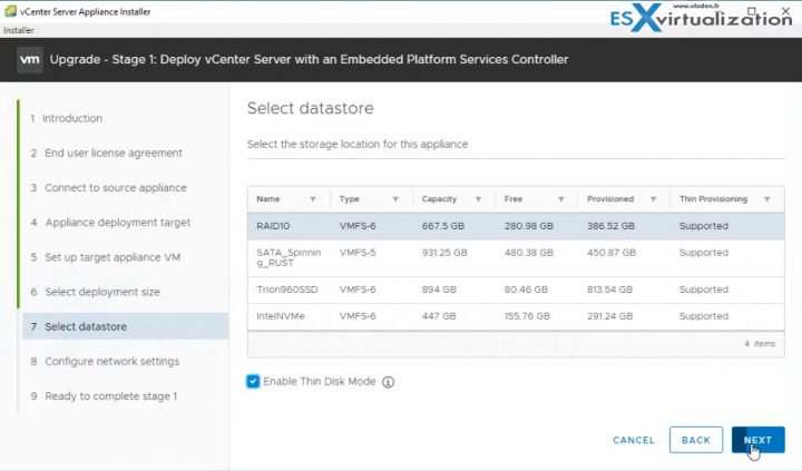 Upgrading a vCenter Server Appliance (VCSA) to version 6.7