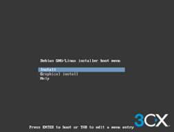 Debian for 3CX Installation Screen