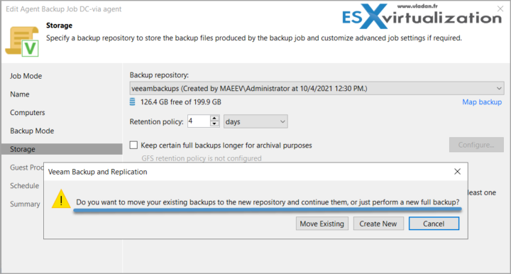 Edit Backup Job in Veeam Backup