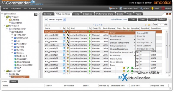 Embotics V-Commander Online Demo