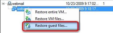 FLR - File level restore Veeam Backup 4 multi OS