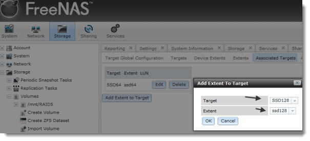 How to configure FreeNAS for iSCSI