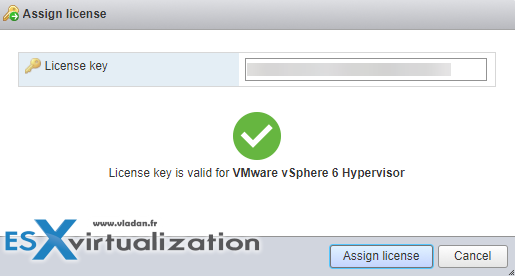 vsphere license key enter