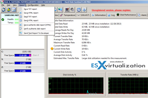 HDD sentinel - software monitoring, testing for HDDs and SSDs